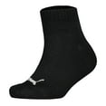 thumbnail image 3 of Puma Kids Quarter Socks, 9-Pack - Plain Quarter Ecom 9P, Logo, Solid Colour Black 39-42, 3 of 3