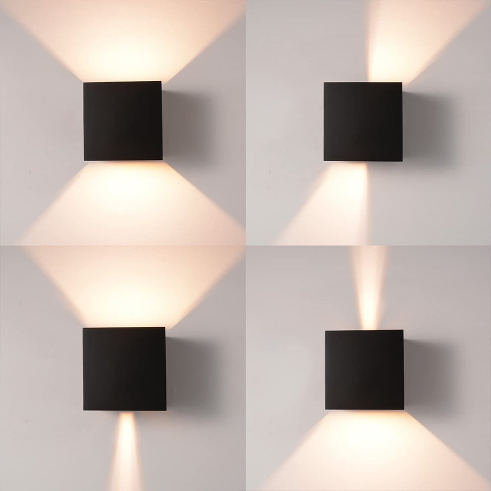 12W Outdoor Light Fixture Dusk to Dawn Outdoor Lighting,Exterior Modern Wall Waterproof Porch Light, Outside Light