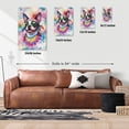 thumbnail image 5 of Hippie Boston Terrier Portrait Watercolor Tie-Dye Vintage Styles Vertical Matte Canvas Poster Gentleman Dog Lover Gifts Wall Art Home Decor - 00014, 5 of 5