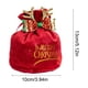 thumbnail image 3 of Bolsa de regalo navideña de terciopelo | Pequeña bolsa navideña roja y verde para dulces y regalos | Bolsa de tela reutilizable con asa | 10 x 13 cm, 3 of 5