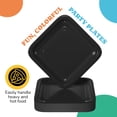 thumbnail image 3 of Exquisite Black Square Paper Plates, 7", 50 Count, Heavy Duty 350 GSM, Disposable Party Plates, 3 of 6