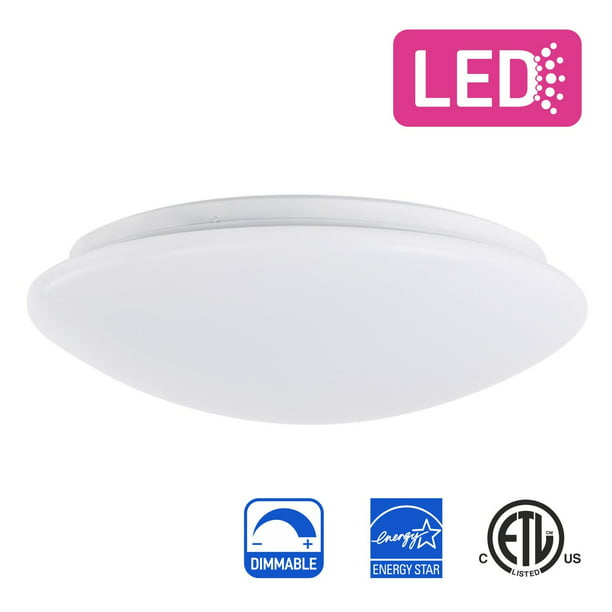 IN HOME 11-inch LED Flush mount Ceiling Light MS Series 16W (75W  equivalent), Dimmable, 5000K (Daylight), 1489 Lumens, White Finish with  Acrylic white 