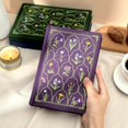 thumbnail image 4 of Embroidered Lined Journal Notebook for Women A5 Floral Journals for Writing Aesthetic Journaling Notebooks for Gift Diary Sketching Note Taking, Cloth Cover, Gift Box, 5.7"x8.3",Purple, 4 of 7