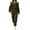 A1 Army Green, variant on Women's 2 Piece Casual Outfits Solid Hooded Drawstring Long Sleeve Sweatshirt Tops And Long Pants Set Suits