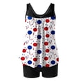 thumbnail image 5 of pstuiky Swimsuits for Women Independence Day Crew Neck High Waist Adaptable Two Piece Bathing Suits Womens Swim Suits Tankinis Chest Support with Boy Shorts Swimming Suits, 5 of 5