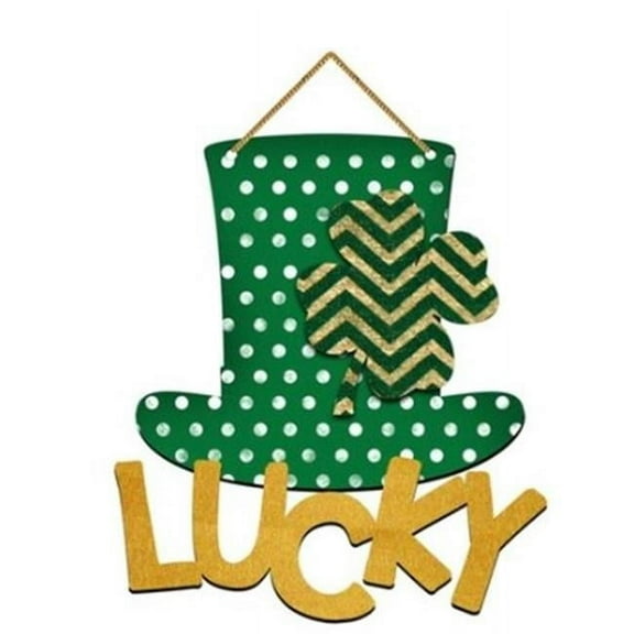 Designocracy 99753-M Lucky Hat Wooden Magnet