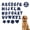 Navy, variant on Dog Charms for Collar – 30 Pcs Silicone Letter Charms, Waterproof Alphabet Pet ID for Dog Cat Collars, DIY Personalized Name Pendant (Navy)