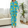 thumbnail image 2 of Top-kevin Yellow Rubber Ducks Pattern Women's Long-Sleeve Shirt And Full-Length Bottom Pajama Set, 2 of 6