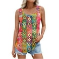 thumbnail image 2 of Women's Summer Solid Color Round Neck Sleeveless Casual Tank Top With Loose Fit For Everyday, 2 of 5