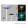 thumbnail image 2 of eLEDing 360° White UFO Round Solar Powered Outdoor Motion Sensing RGB Integrated LED Post Light w/ Remote, 2 of 10