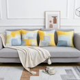 thumbnail image 4 of Yellow And Grey Cushion Covers 45 X 45 Sofa Cushions Geometric Cushions Abstract Gift, 4 of 4