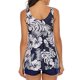thumbnail image 5 of Trajes de baño tankini para mujer Traje de baño de playa de dos piezas con estampado conservador de secado en ángulo plano de talla grande para mujer Traje de baño de dos piezas para mujer, 5 of 6