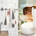 thumbnail image 7 of Yayeee 2 Pack Hand Towels for Bathroom 100% Cotton 16" x 28" Soft Absorbent Kitchen Towel, Christmas Plaid Deer, 7 of 7