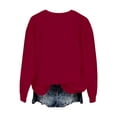 thumbnail image 4 of PLHWHYQ Women's Halloween Cute Ghost Pumpkin Graphic Crewneck Sweatshirt, Long Sleeve Casual Fall Pullover Top c-Red M, 4 of 5