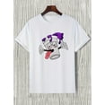 thumbnail image 2 of Camiseta informal con estampado gráfico de dibujos animados para hombre, moderna camiseta de cuello redondo para verano, camisetas de ocio, 2 of 7
