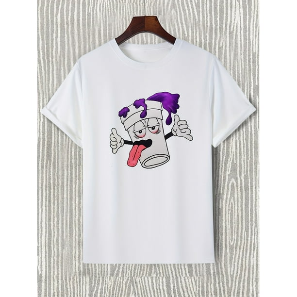 Dibujos Animados Camisa Para Hombre Dibujo Camiseta Informal Con