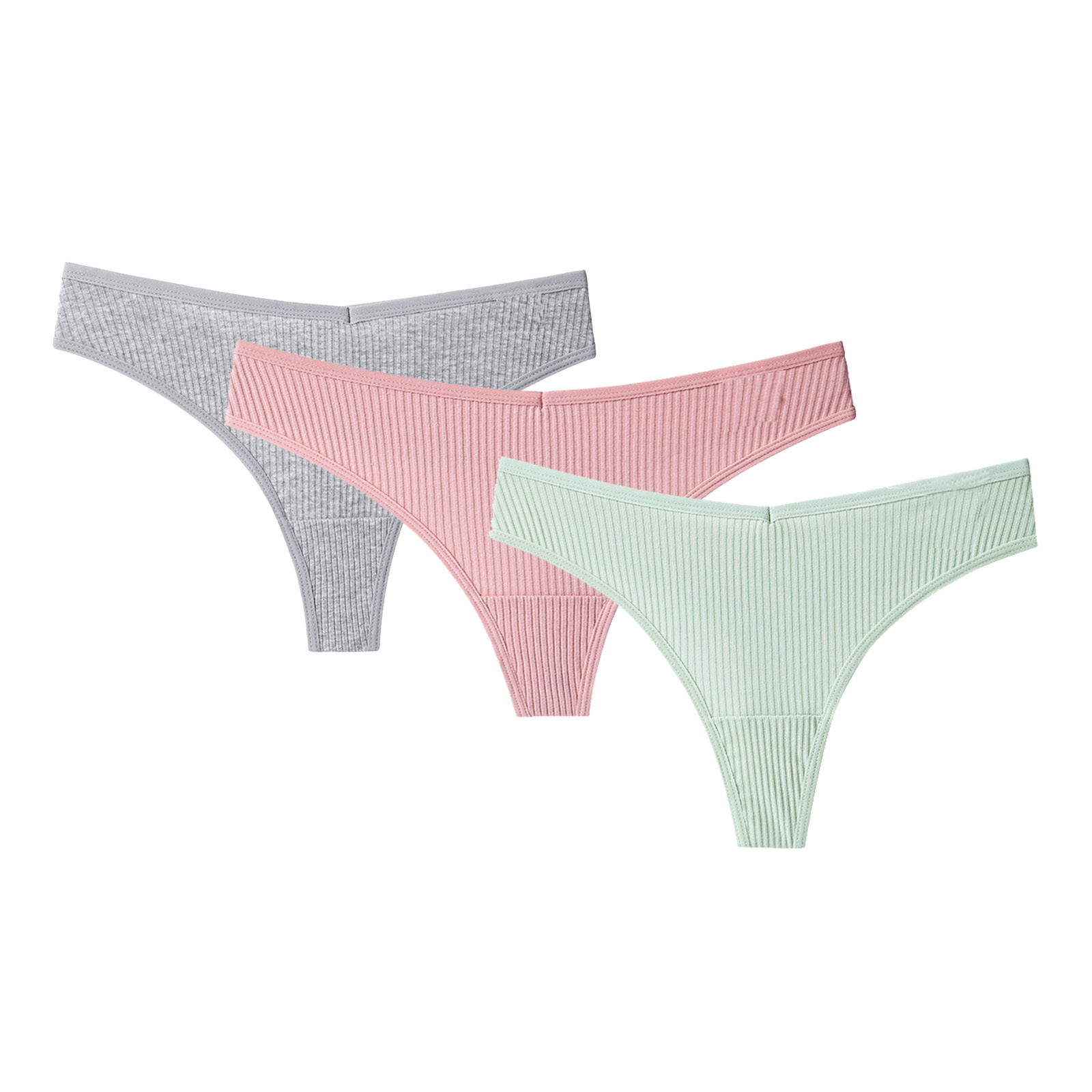 Clearance Sales Today! Joau 3 Pack Ribbed Cotton Underwear for