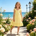 thumbnail image 2 of Tigivemen Flower Girls Dresses Floral Boho Sleeveless Sundresss Toddler Girl Wedding Guest Dress Size 2-3 Y, 2 of 6