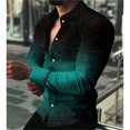 thumbnail image 1 of Camisas florales de moda para hombres, camisas de manga larga con solapa con estampado 3D, gráficos geniales, ropa informal vintage de calle, blusas ajustadas para hombres, 1 of 6