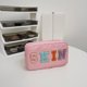 thumbnail image 1 of Bolsa de cosméticos para mujer, parches de letras, artículos de tocador, organizador de estuche de maquillaje de viaje (rosa) Tmvgtek Para Estrenar, 1 of 5