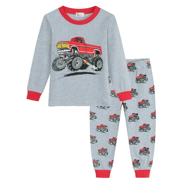 Little Hand Boy Pajamas for Toddler Long Sleeve Sleepwear 100 Cotton