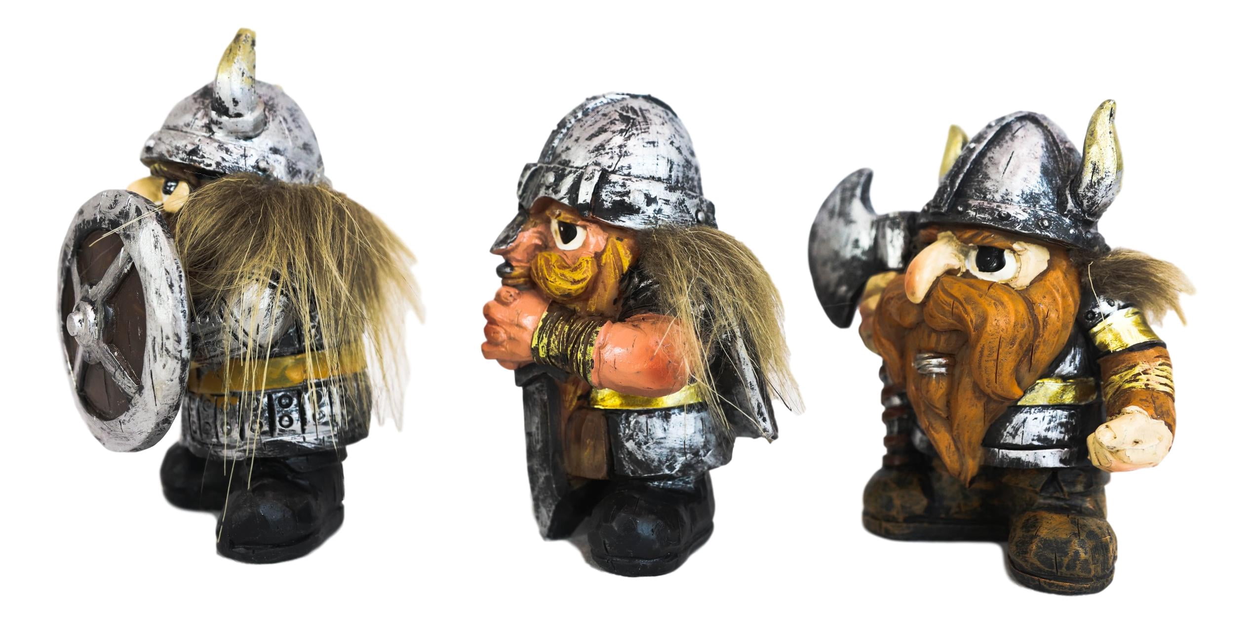 Small Chibi Norse Viking Berserk Warriors with Axe Sword Shield