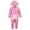 Pink, variant on CoComelon Toddler Boy Girl Fleece Zip Up Coverall Infant to Toddler