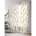thumbnail image 4 of Pineapple Art Sheer Curtains 2 Panels Set Vintage Fruit Modern Yellow Texture Lihgt Filtering Rod Pocket Voile Drape, Semi Sheer Window Curtains for Bedroom Living Room, 52"x108", 4 of 5