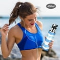thumbnail image 6 of Blue Wavy Line Watercolor Sports Bottle with Straw Stainless Steel Water Jug Portable Thermal Cup Leak-proof 1000ML, 6 of 9