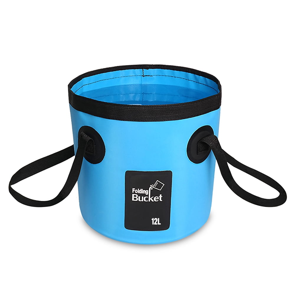 Black Travel Outdoor Water Container Pail for Camping 14L Collapsible Bucket Fishing Gardening MoKo Compact Lightweight Portable Folding Wash Basin Hiking
