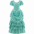 thumbnail image 2 of Victorian Style Striped Bustle Gown Women's Vintage Ball Dress Southern Belle Walking Outfit, 2 of 8