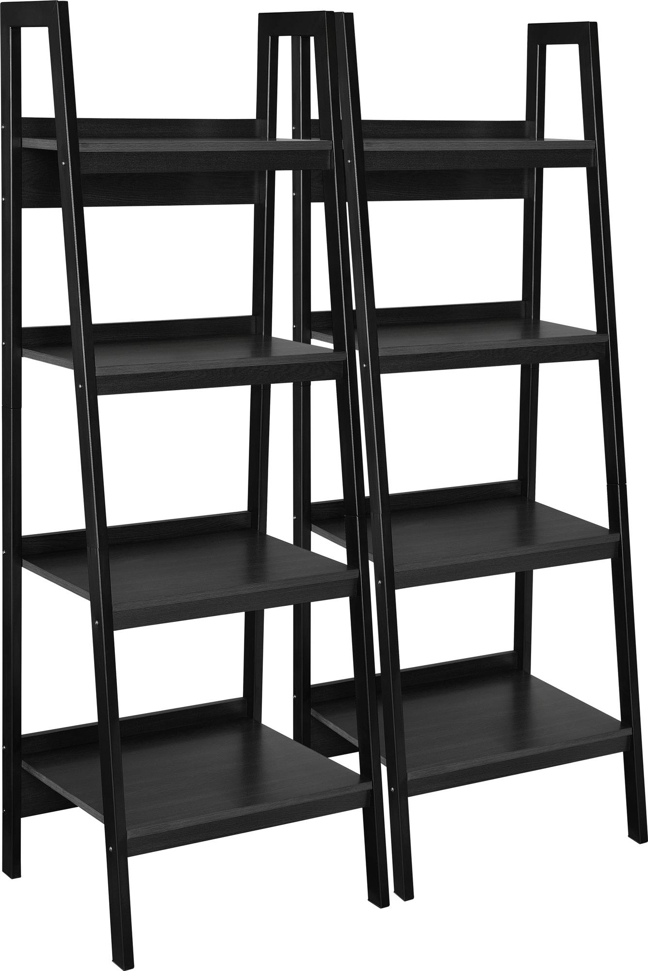 Ameriwood Home Hayes 4 Shelf Ladder Bookcase Bundle, Black - image 4 of 9