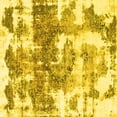 thumbnail image 1 of Ahgly Company Machine Washable Indoor Square Abstract Yellow Modern Area Rugs, 6' Square, 1 of 4
