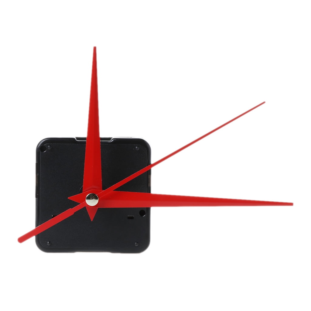 Quiet Silent Quartz Clock Movement Red Hands Mechanism Replacing Tools Set Kit 