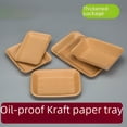 thumbnail image 4 of Plato desechable Plato de barbacoa Plato de cena Plato de papel Plato comercial Papel Kraft Bandeja rectangular Vajilla Caja de fiesta, 4 of 5