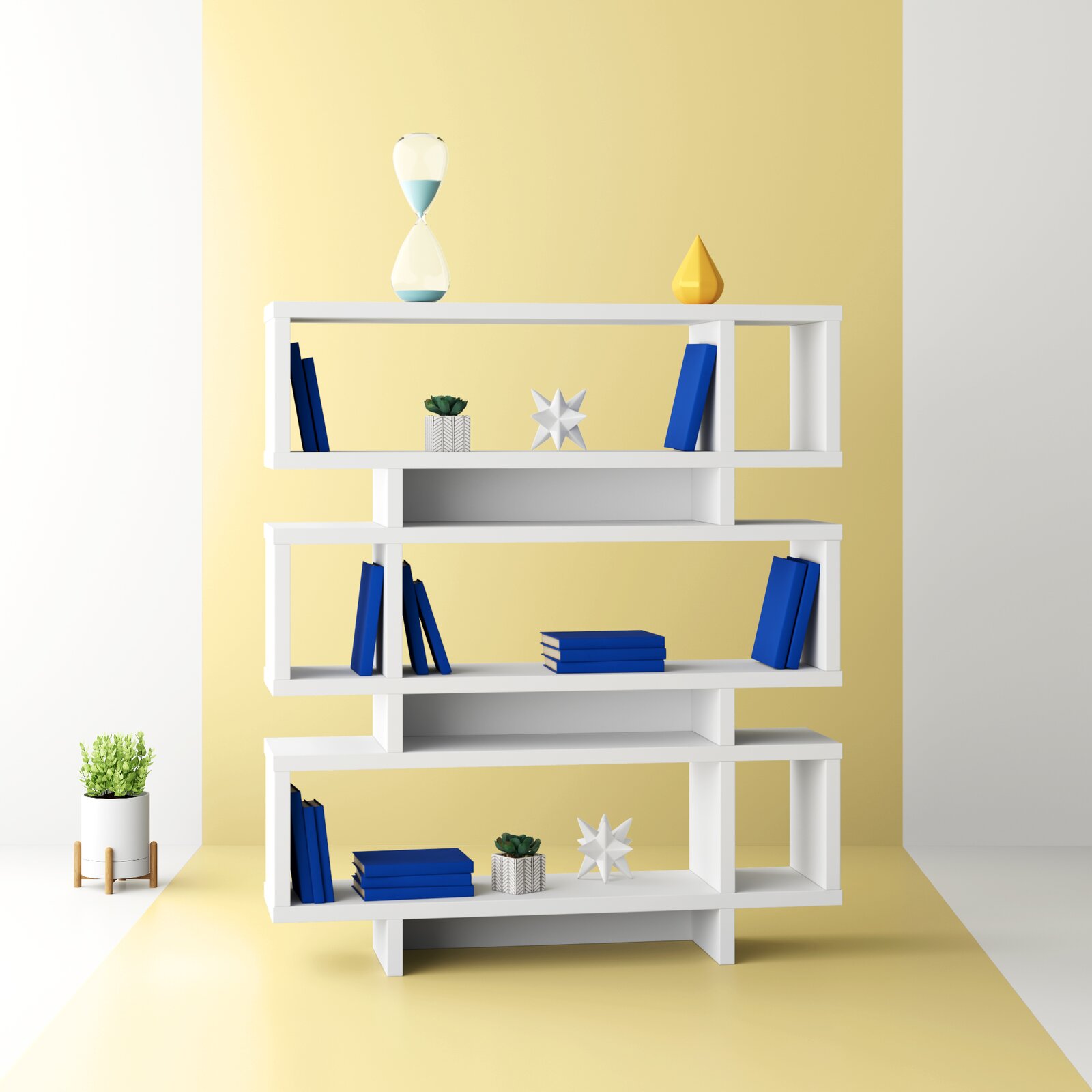 Aleksandra Geometric Bookcase
