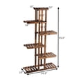 thumbnail image 4 of 6 Tier Garden Plant Stand Wooden Flower Rack - Indoor Outdoor Shelves for Plants, Display Shelf for Flowers, Succulents, Books - 29.5" x 10" x 55.5", 4 of 9