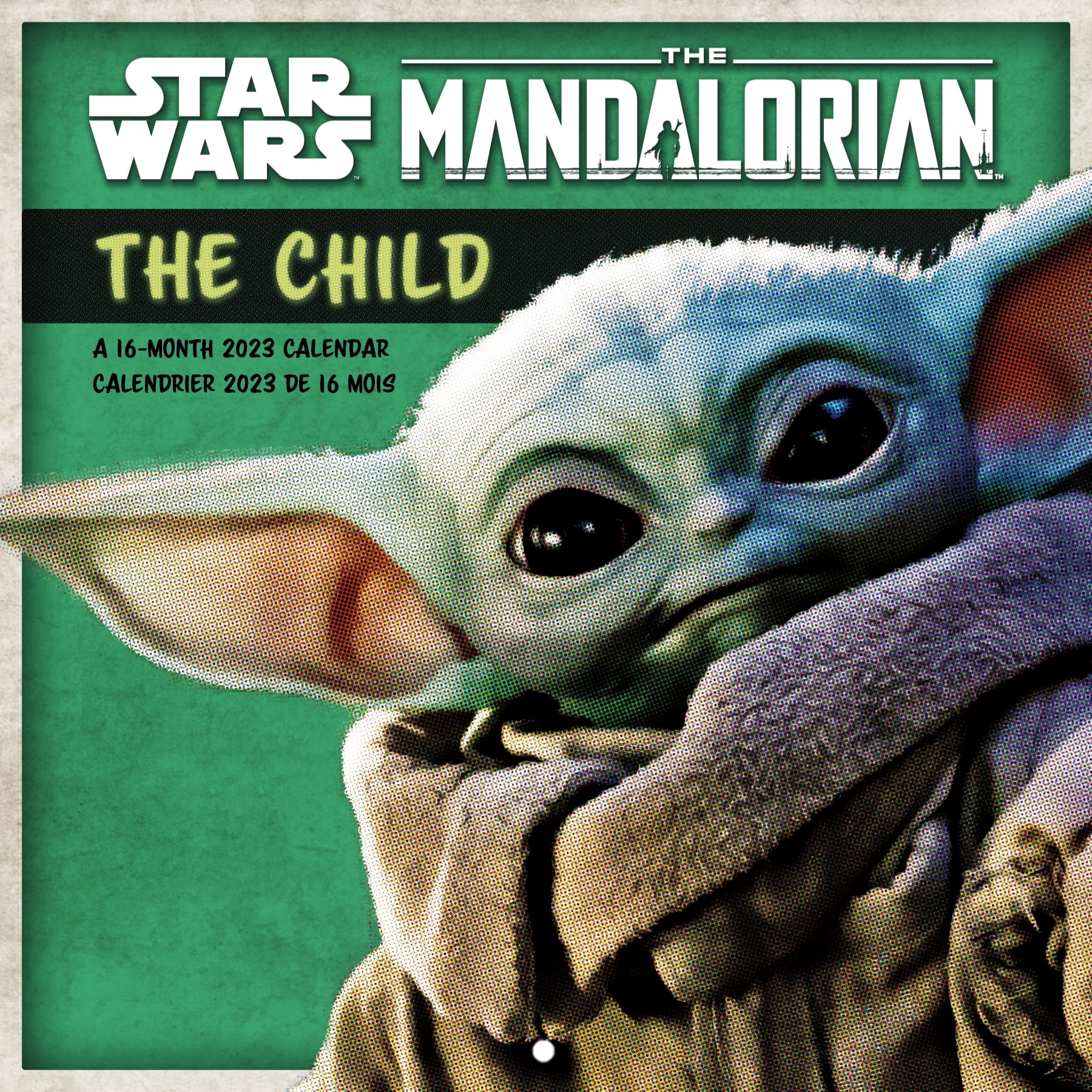 Trends International 2023 Star Wars: The Mandalorian - The Child (Bilingual French) Wall Calendar