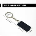thumbnail image 3 of Wukai Black Fish scales Print Rectangular Metal Keychain: Sleek and Durable Key Ring for Securely Holding Keys Perfect for Everyday Use, 3 of 5
