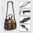 thumbnail image 2 of Naloa Sunflower Meditating Cat Print Lunch Bag for Women & Men Insulated Lunch Box or Cooler Lunch Tote Bags for Work, Travel, Outdoor, 2 of 5