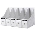 thumbnail image 1 of 5pcs Desktop Storage Rack Simple File Holder Organizer for Documents, Books, Magazines – Tidy Office Study Space with Easy to Use Design, 1 of 5