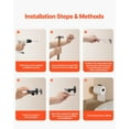 thumbnail image 6 of Toilet Paper Holder Fits Mega Roll Wall Mounted Toilet Roll Tissue Holder, Stainless Steel, Waterproof and Rust-Resistant, Large 5-Inch Rod, Anti-Fall End Cap, Flexible Horizontal or Vertical Install, 6 of 11