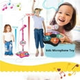 thumbnail image 4 of Blue Kids Karaoke Microphone with Adjustable Stand – Portable Musical Toy for Boys, Encourages Performance Skills & Creativity, Includes Mobile Phone Connection Cable, Battery-Operated (Batteries Not, 4 of 5