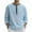 Light Blue, variant on Men's Linen Henley Shirt Long Sleeve Button Down T-Shirt Casual Lightweight Regular-Fit Tops Hippie Casual Beach Outfit