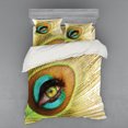 thumbnail image 2 of Ambesonne Colorful Bedding Set 3 Pcs, Peacock Feather Eye, Twin, Green Brown Turquoise, 2 of 3