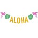 thumbnail image 4 of KAKOWELY 1 juego de pancartas ALOHA Flamingo Monstera, suministros de fiesta, decoraciones para fiesta hawaiana, luau, fiesta tropical de verano (DFQ133 + flamenco + 2 tiras de puntos redondos), 4 of 4