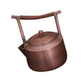thumbnail image 4 of Tetera de cobre macizo de 1,2 litros, versátil para estufa, martillada gruesa Estilo A, 4 of 9