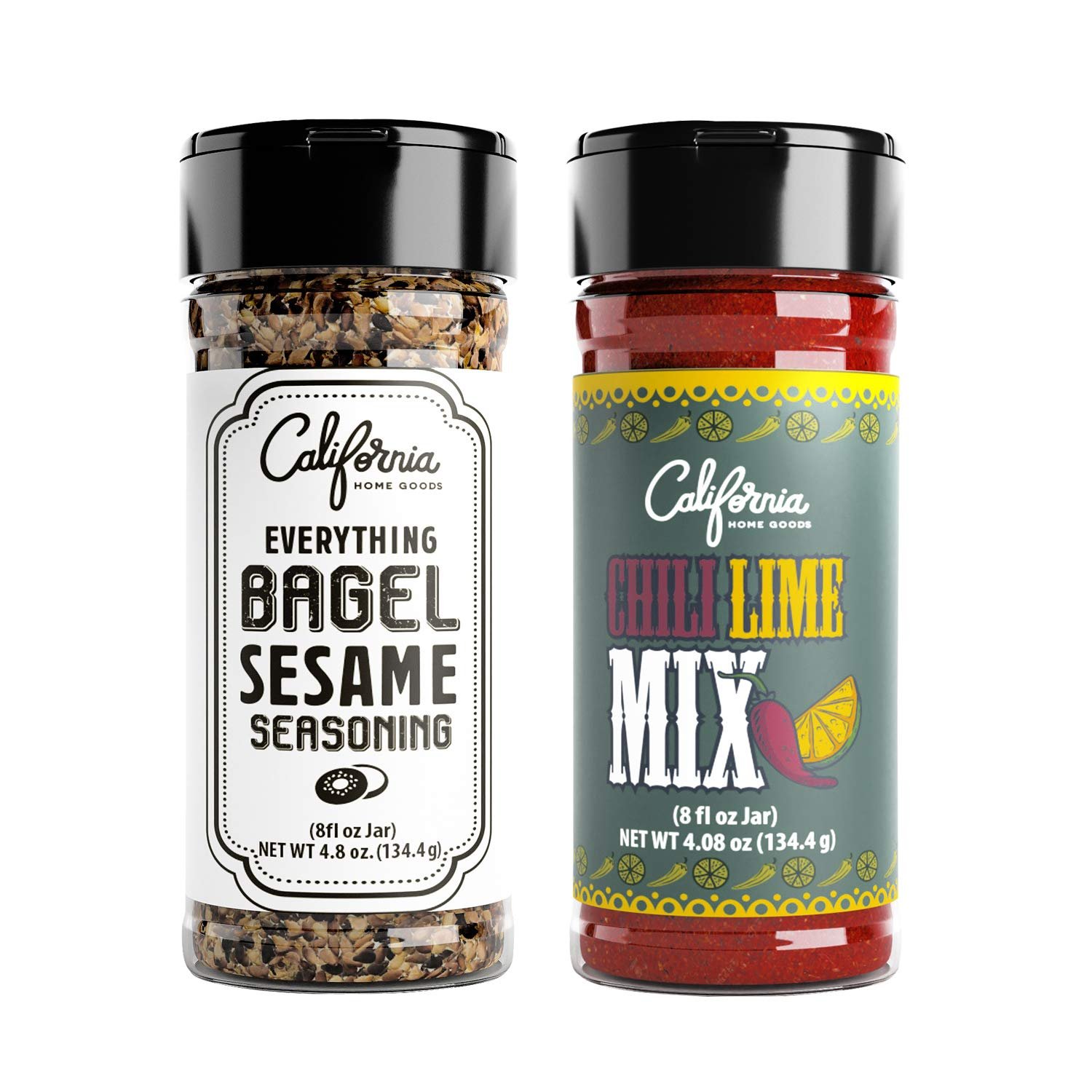 Everything Bagel Seasoning Blend (2Pack) Bundle, Chili Lime Spice Mix