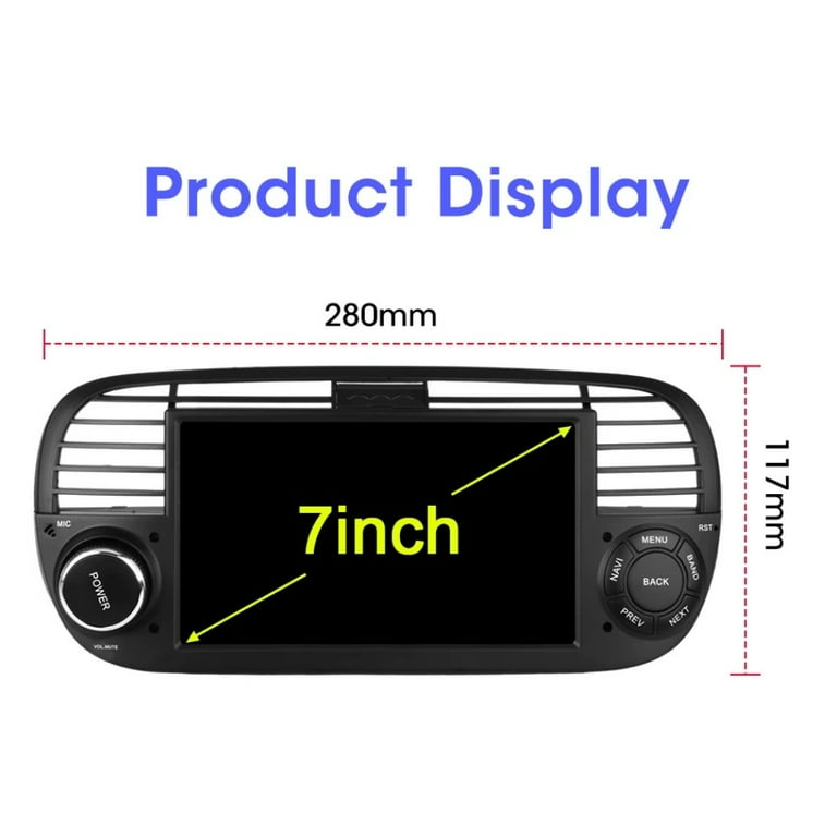 Radio Android 14 Per Fiat 500 (2008-2015) - Touchscreen 7 Pollici Con CarPlay Wireless, DAB+, GPS E Supporto Telecamera Retro - Foto 7