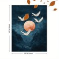 thumbnail image 3 of UXIEQU 12x16 Inch Vintage Blue Flying Cranes Canvas Wall Art Japanese Decor, 3 of 8